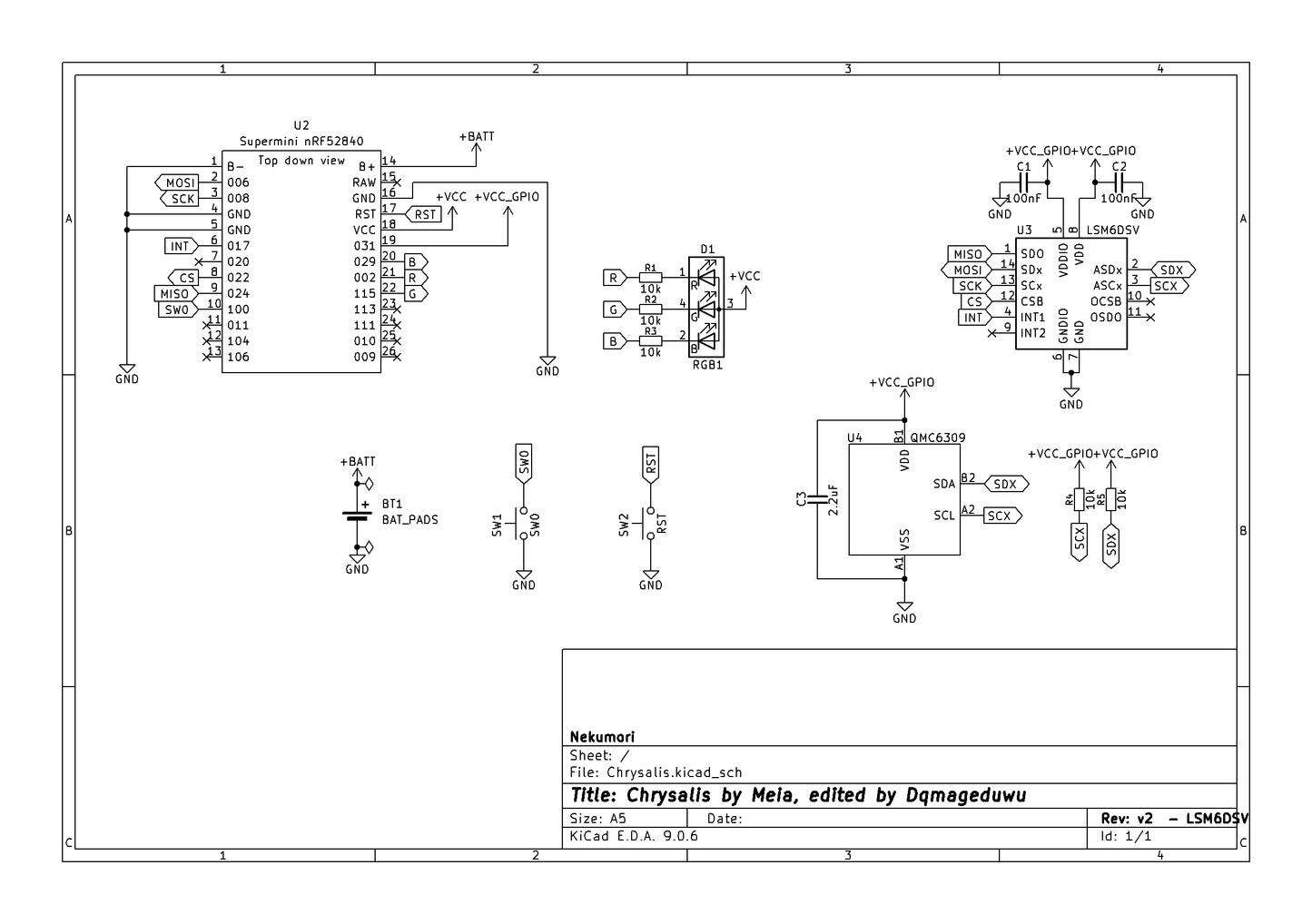'Chrysalis' - Stacked Smol Slime Alternative | v2 - LSM6DSV